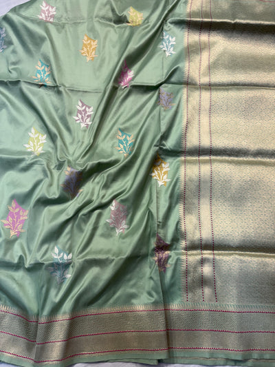 Handwoven pure katan silk saree