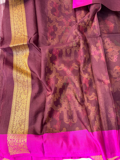 Beautiful pure premium kora jamdani saree