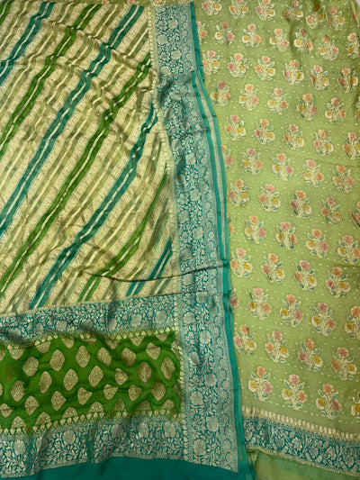 Pure Georgette Hand Brush Suit Set