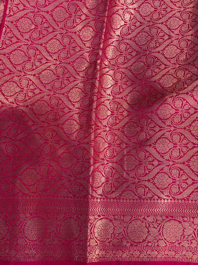 Banarasi mulberry katan silksaree in beautiful in Rani colour
