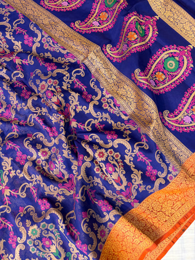 Beautiful pure premium kora jamdani saree