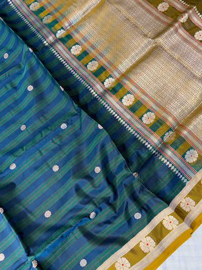 Handwoven pure Kora katan silk saree