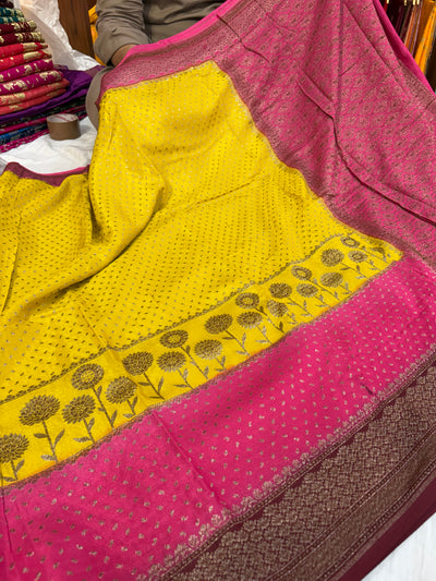 Beautiful Banarasi crepe silk saree