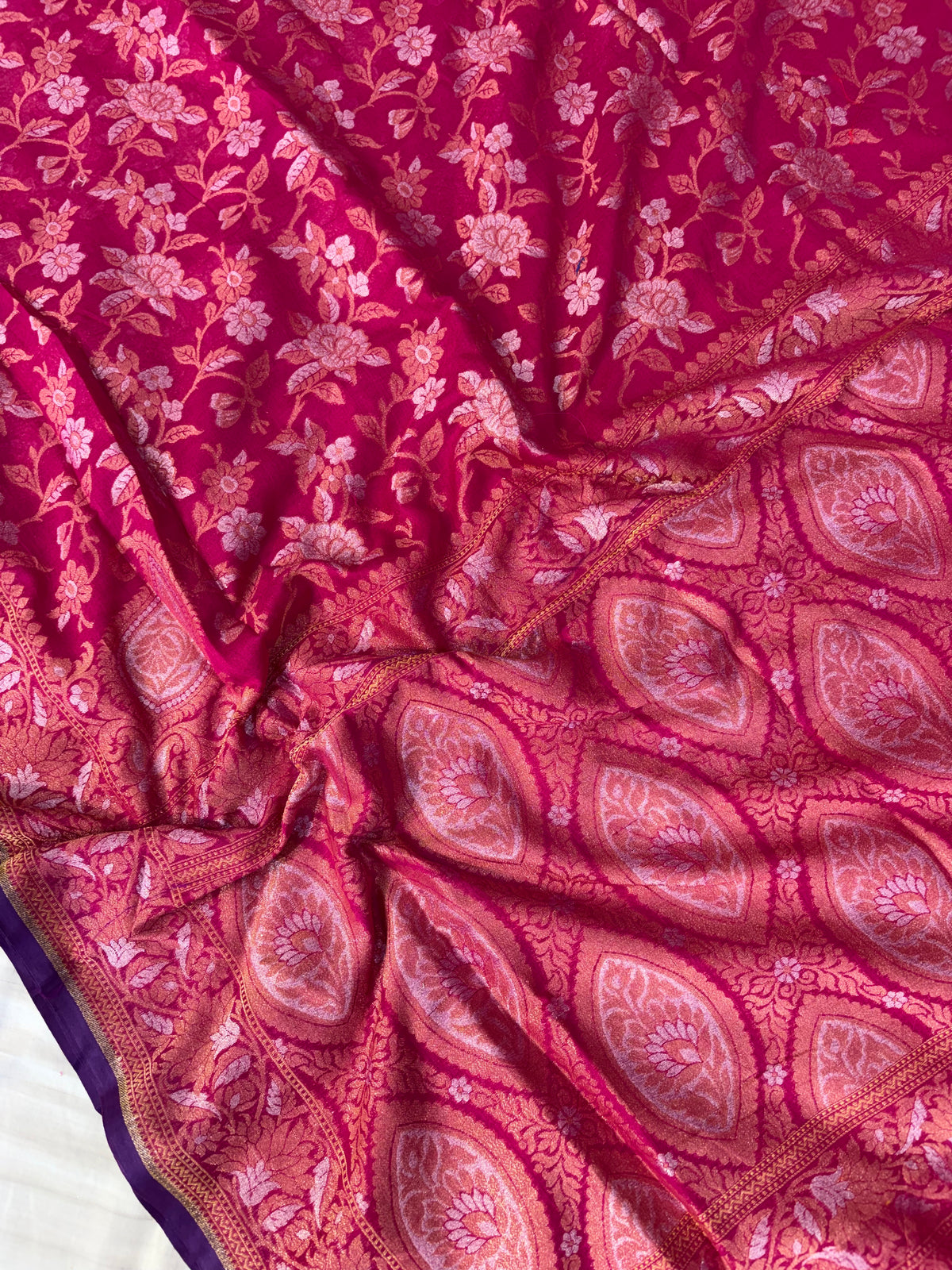 Beautiful pure premium cotton jamdani saree