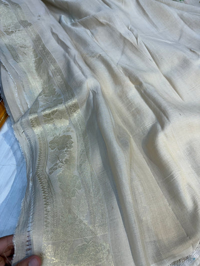 Banarasi pure Tussar Georgette silk saree with multiple meenakari work