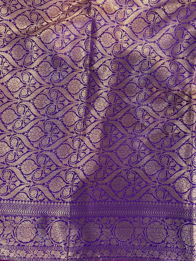 Banarasi katan by katan saree in beautiful in purple colour