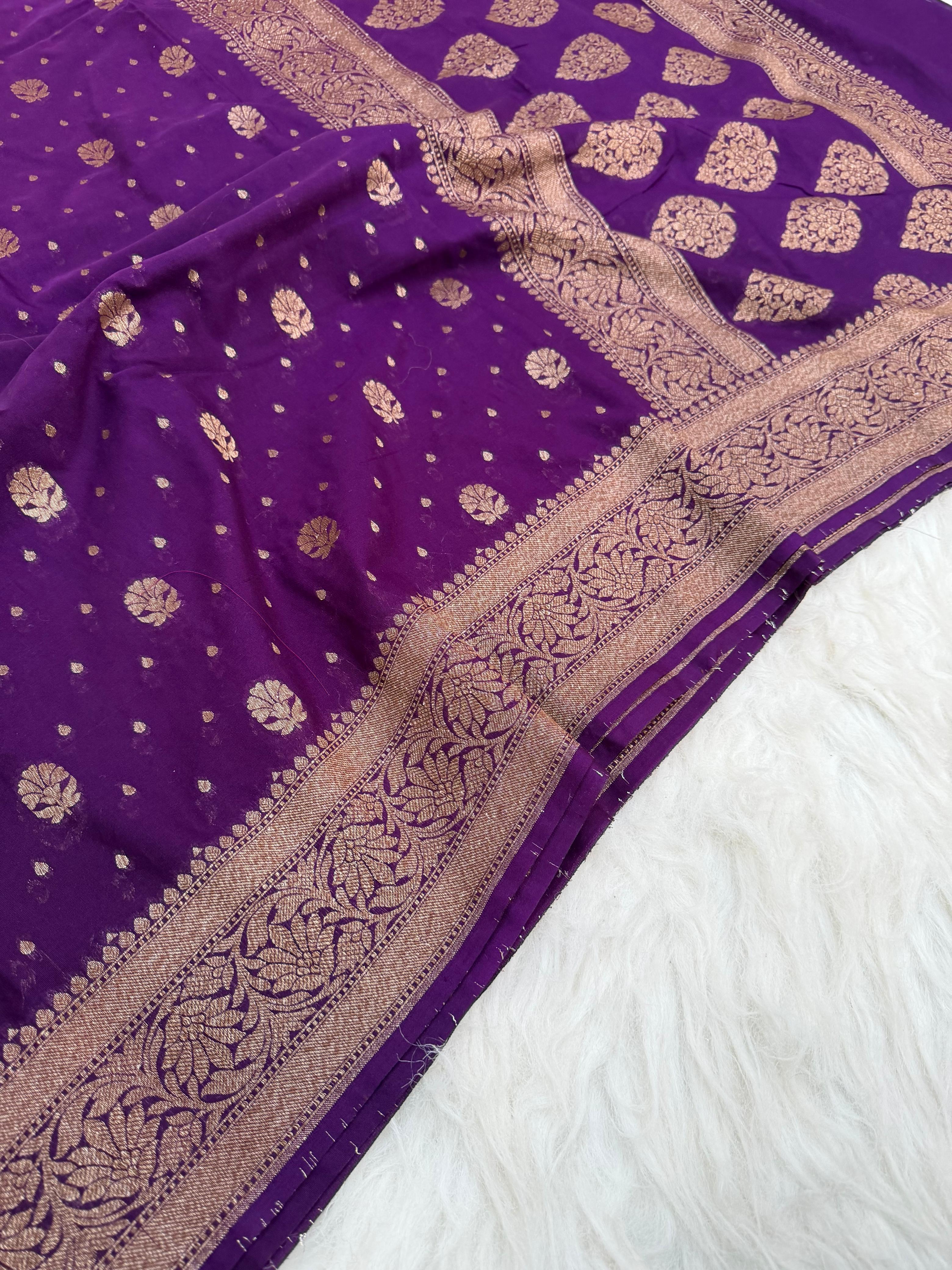 (Copy) Banarasi semi georgette silk saree