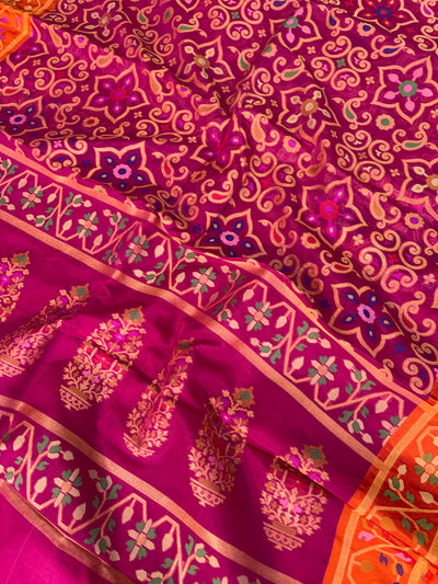 Beautiful pure premium kora jamdani saree