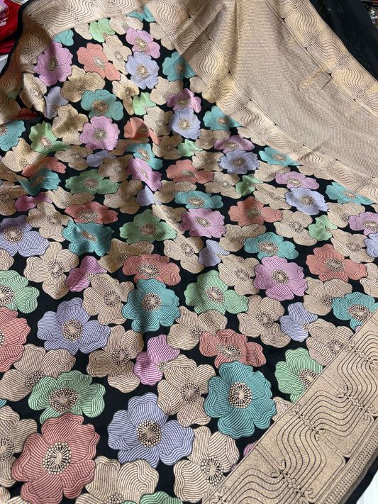 Celebrity inspired pure handloom katan silk saree