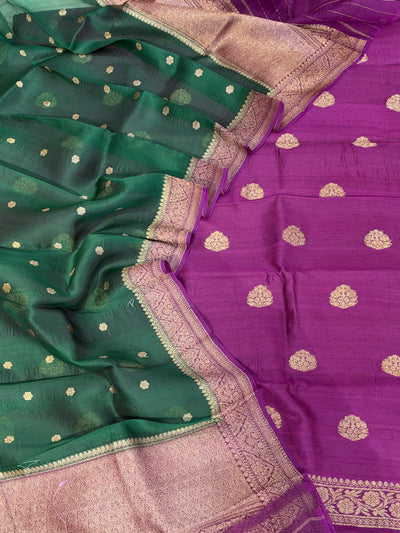 Pure handwoven Raw silk suit in beautiful combination