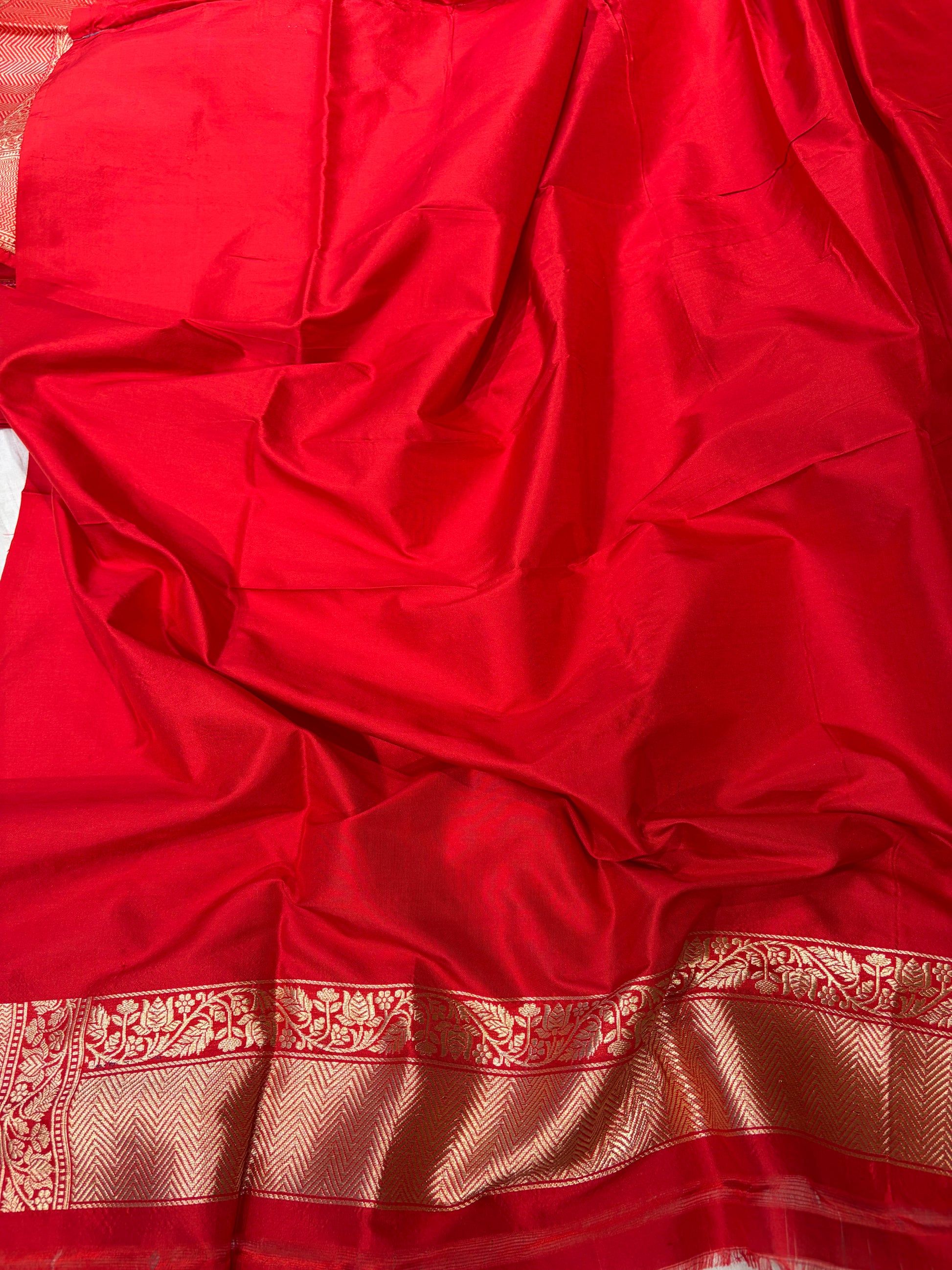 Premium pure katan silk saree with all meenawork in beautiful Red colour