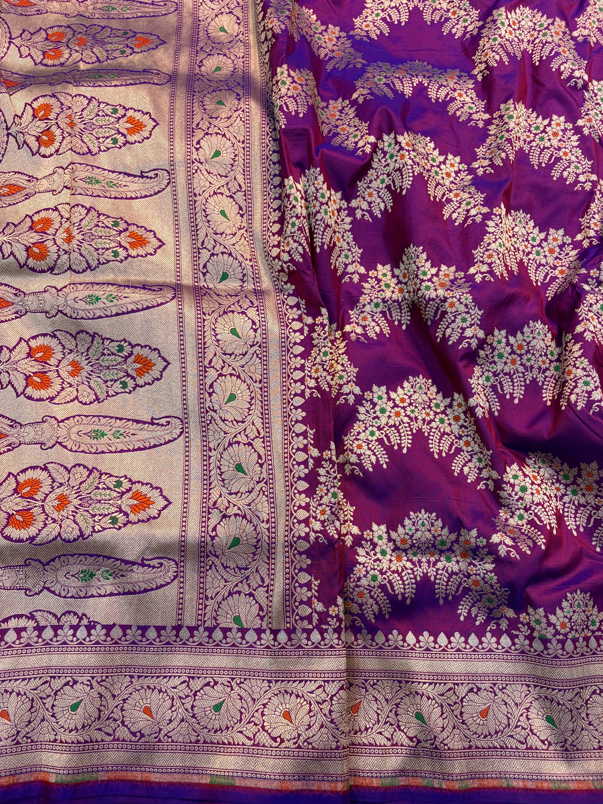 Beautiful Premium katan silk saree in dark wine colour