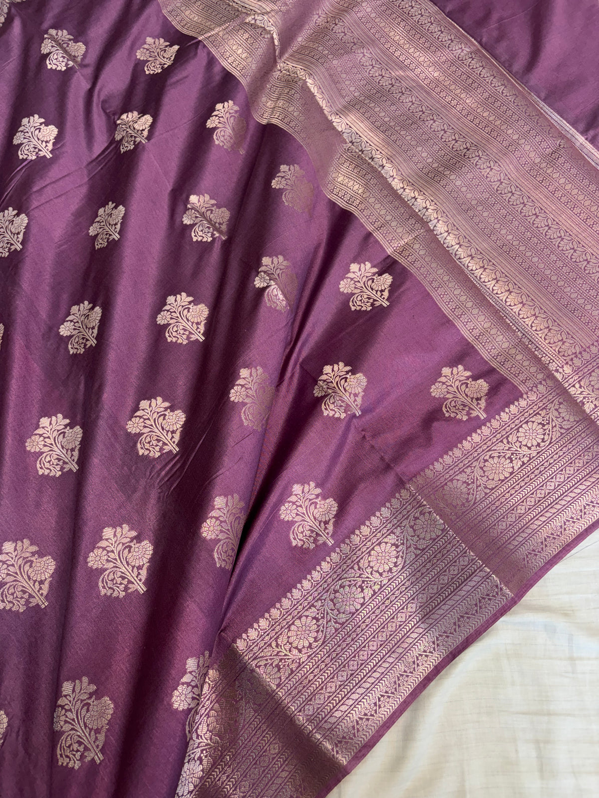 Banarasi soft katan silk saree in blackcurrent blue colour