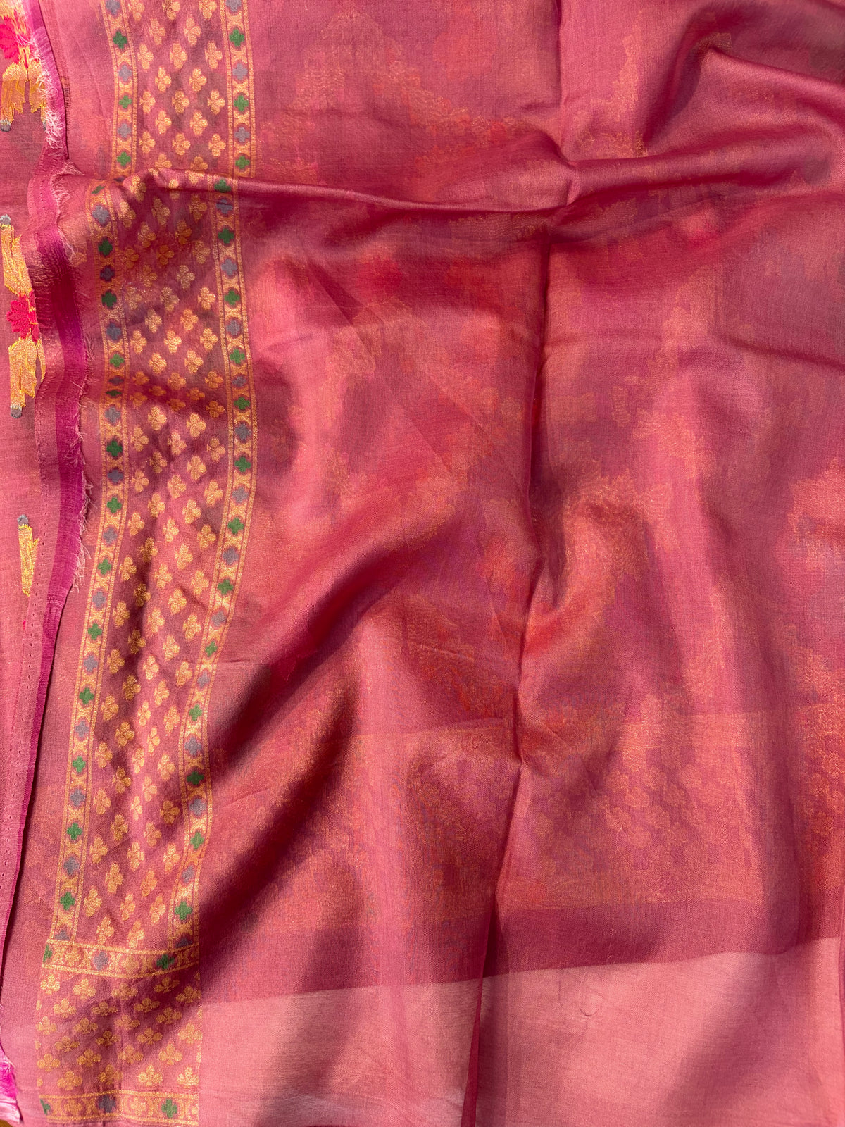 Beautiful pure premium kora jamdani saree