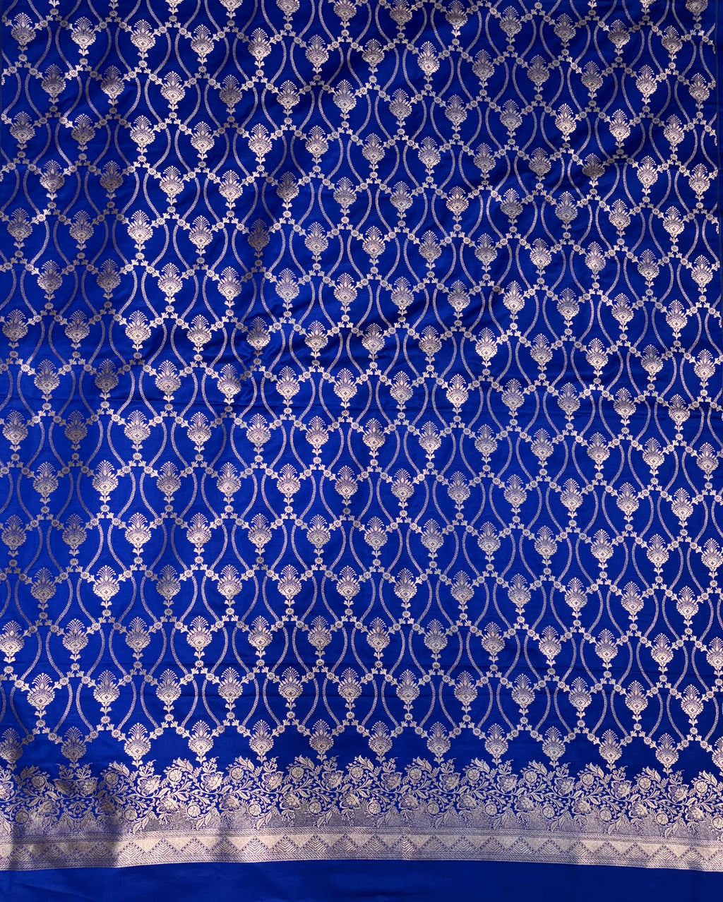 Beautiful Banarasi Mashru silk suit in Royal blue colour