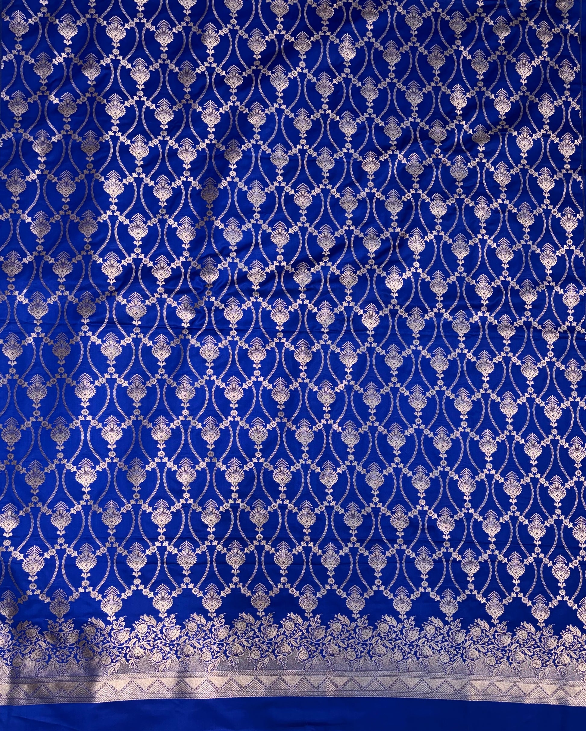Beautiful Banarasi Mashru silk suit in Royal blue colour
