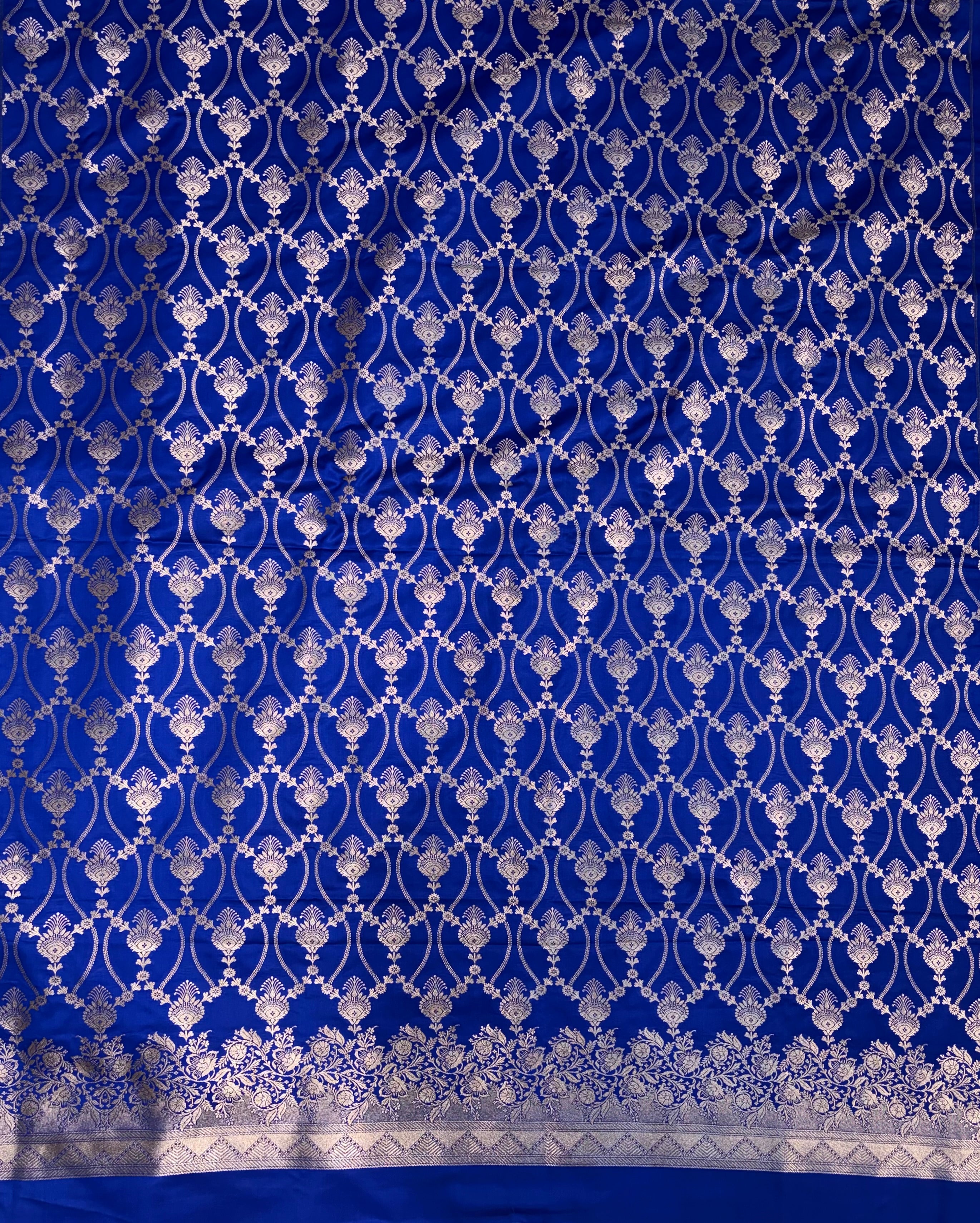 Beautiful Banarasi Mashru silk suit in Royal blue colour