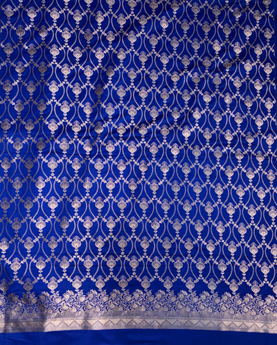 Beautiful Banarasi Mashru silk suit in Royal blue colour