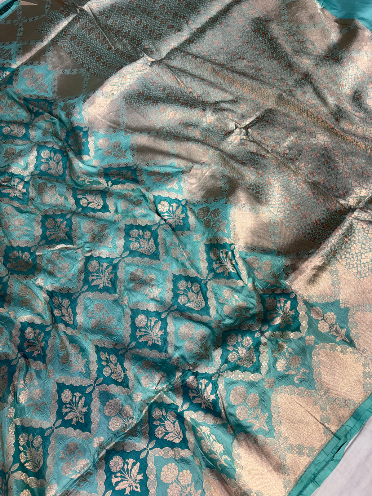 Handwoven pure Katan silk saree