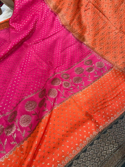Beautiful Banarasi crepe silk saree