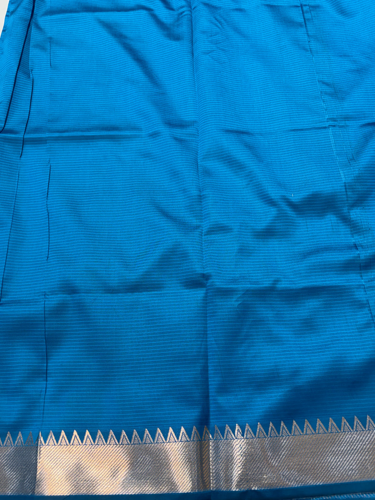 Banarasi soft silk saree in Firozi blue colour