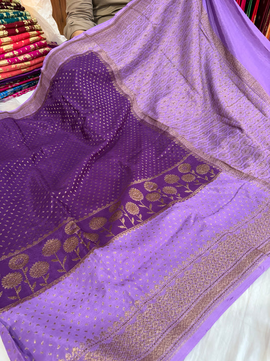 Beautiful Banarasi crepe silk saree