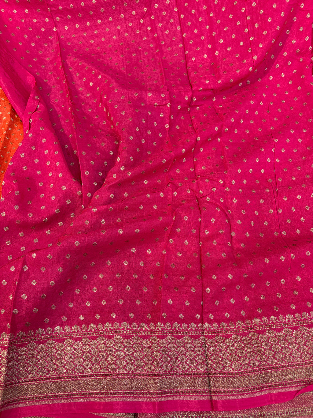 Beautiful Banarasi crepe silk saree