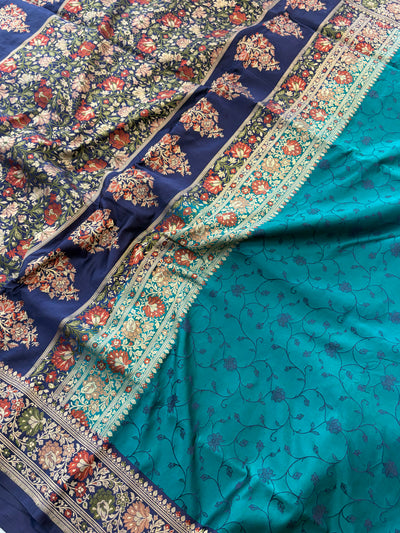 Handwoven pure Valkalam Satin katan silk saree