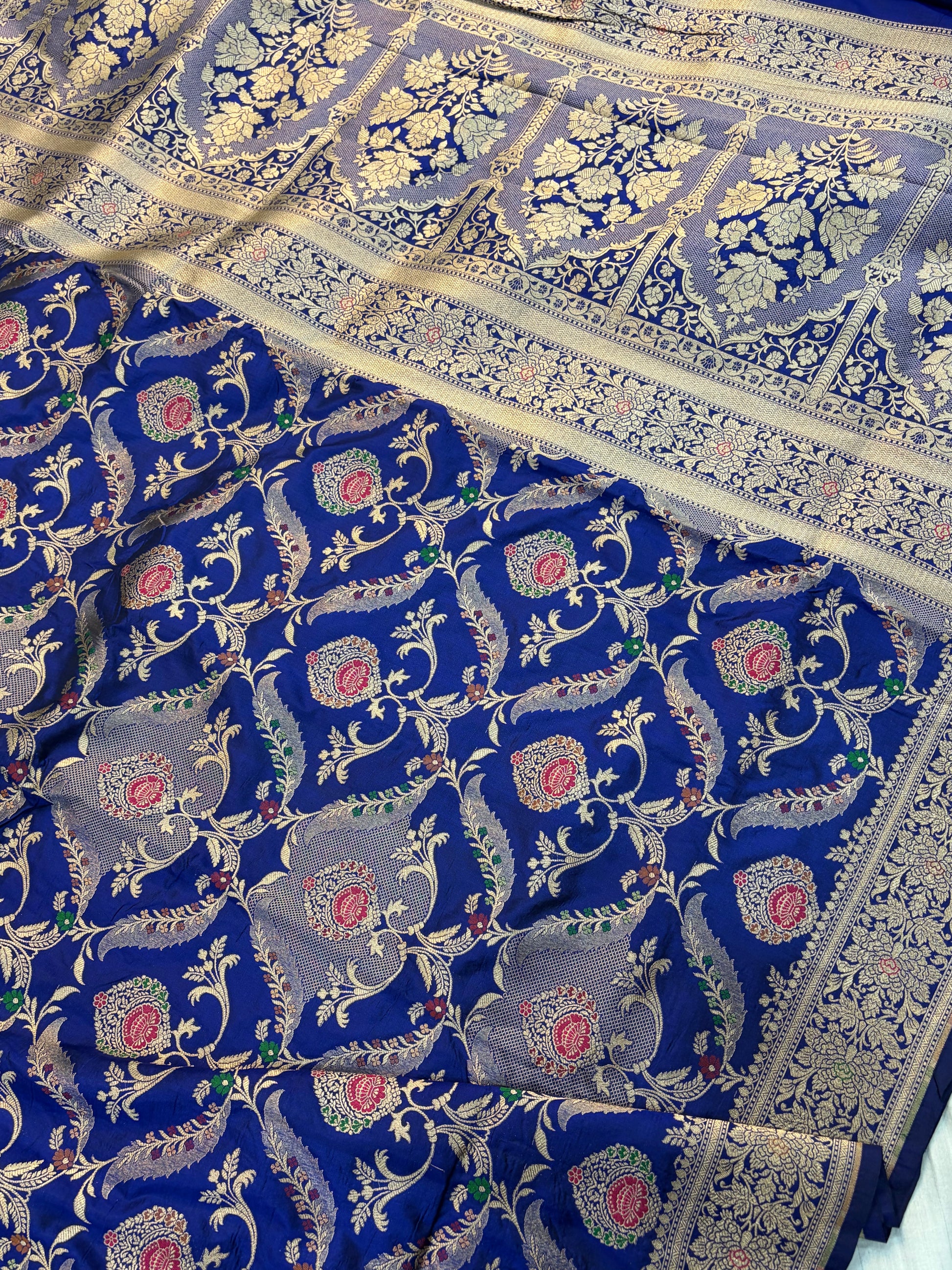 Beautiful Premium katan silk saree in Royal blue colour
