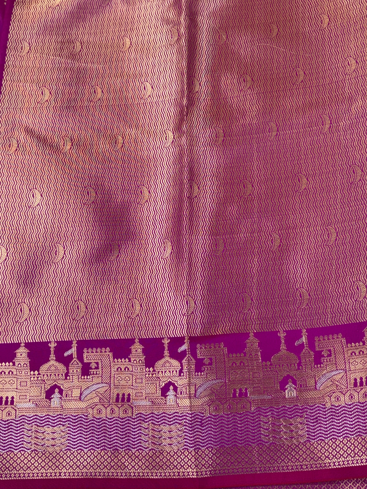 Banarasi soft katan silk saree in Magenta colour