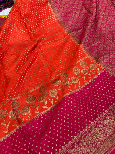 Beautiful Banarasi crepe silk saree