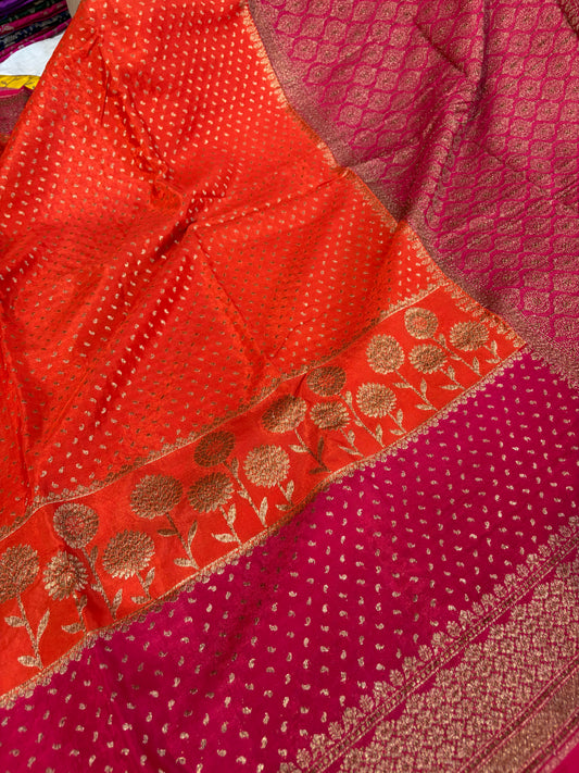 Beautiful Banarasi crepe silk saree