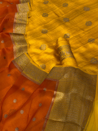 Pure handwoven Raw silk suit in beautiful combination (Copy)