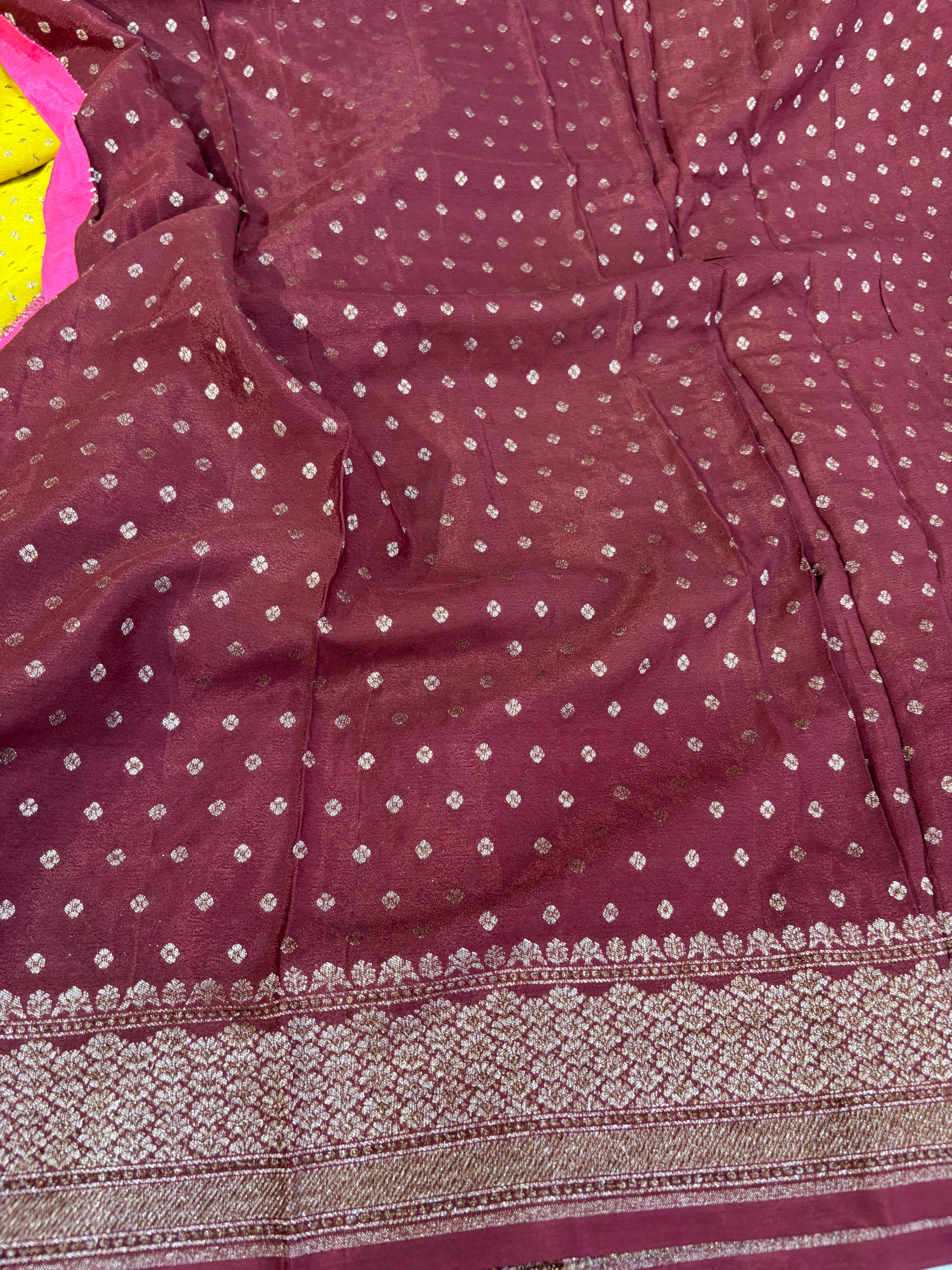 Beautiful Banarasi crepe silk saree