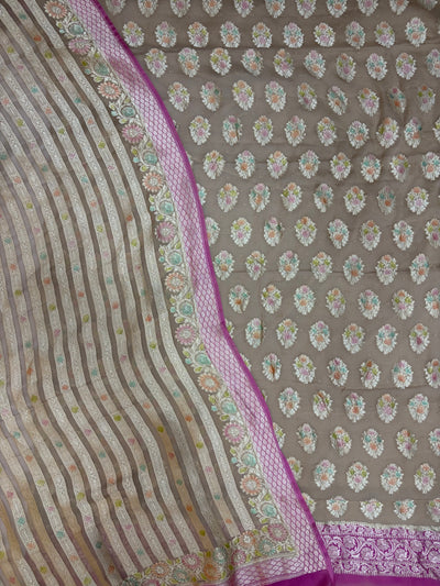 Pure Georgette Hand Brush Suit Set