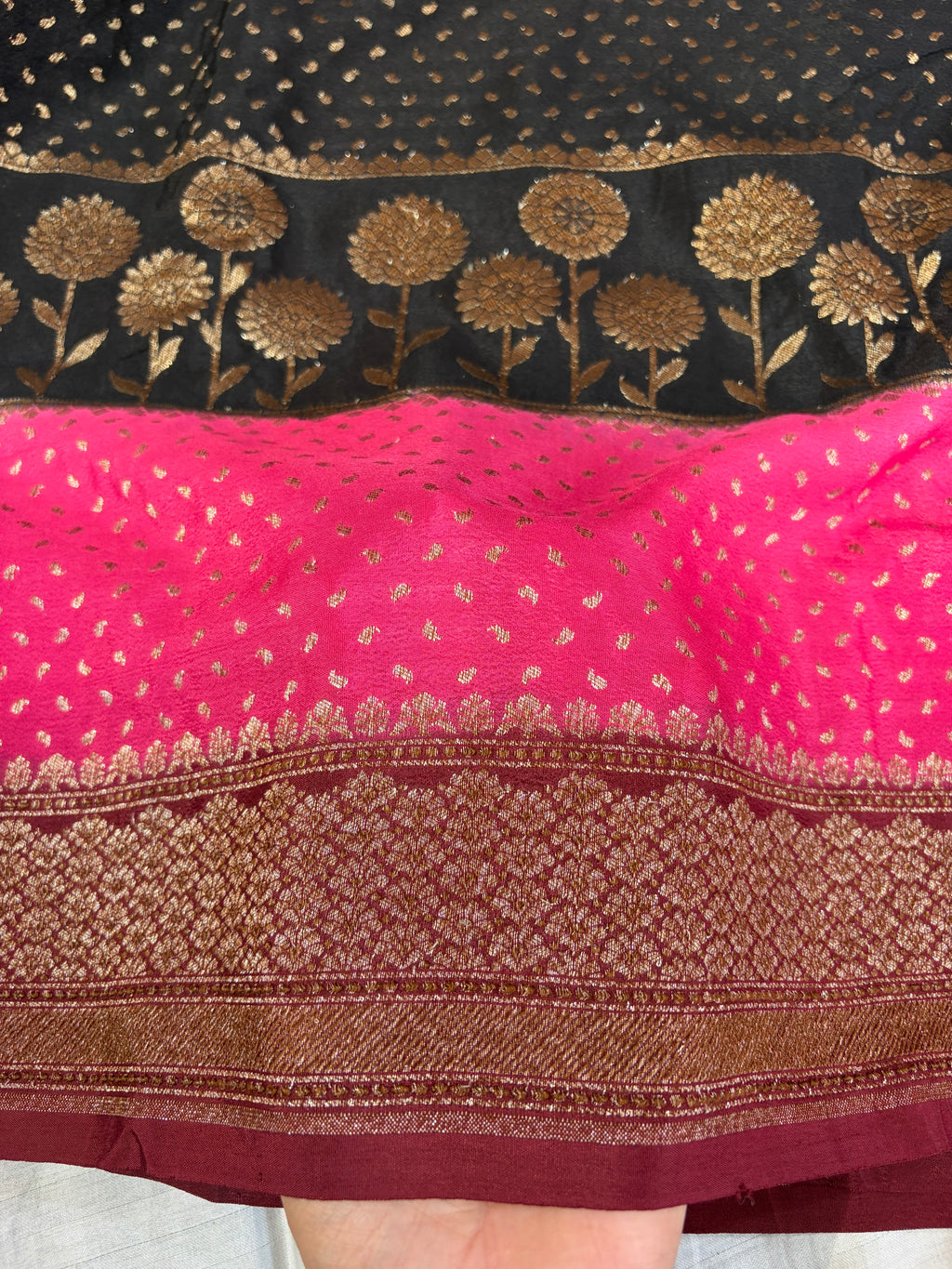 Beautiful Banarasi crepe silk saree