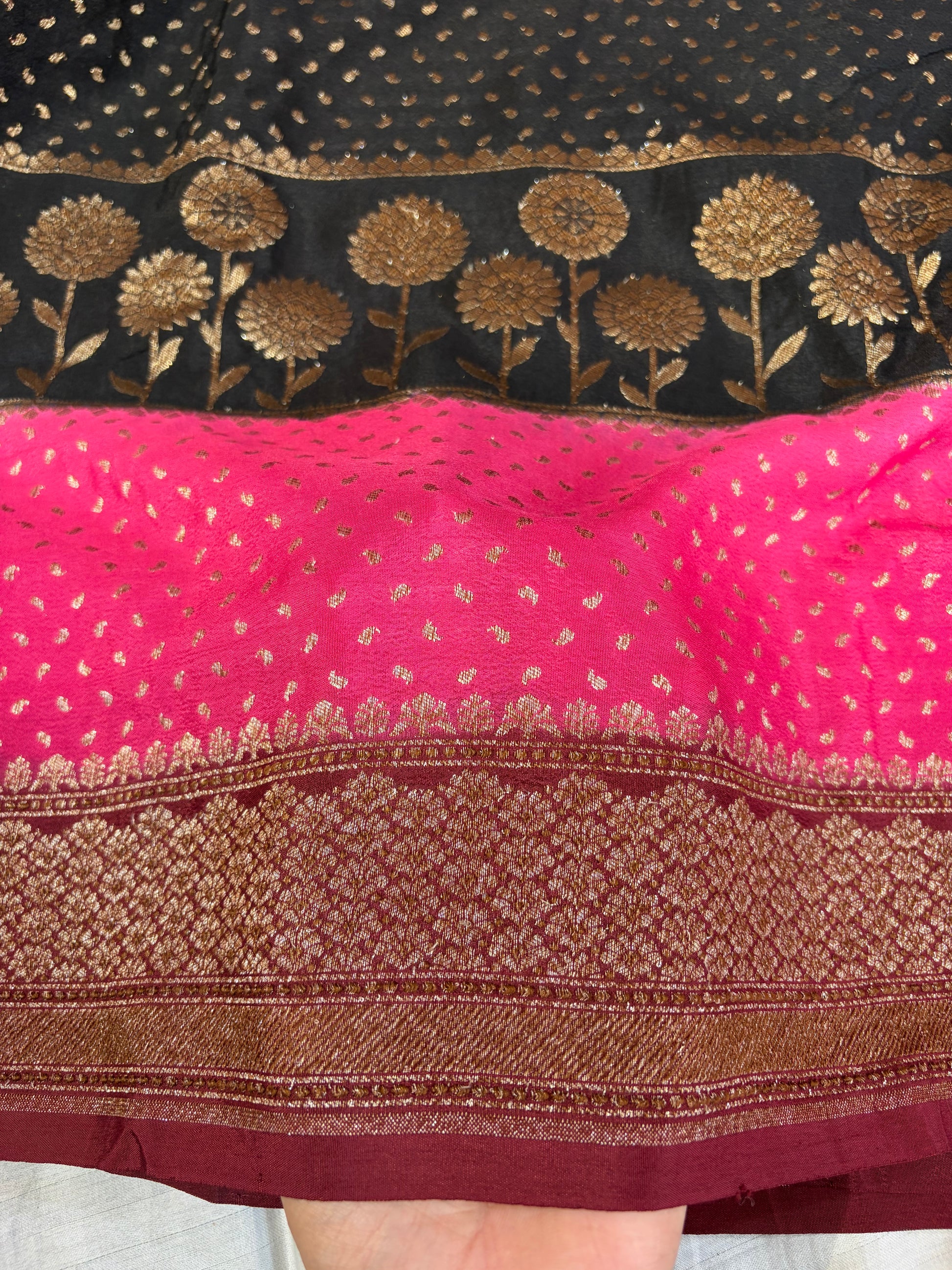 Beautiful Banarasi crepe silk saree