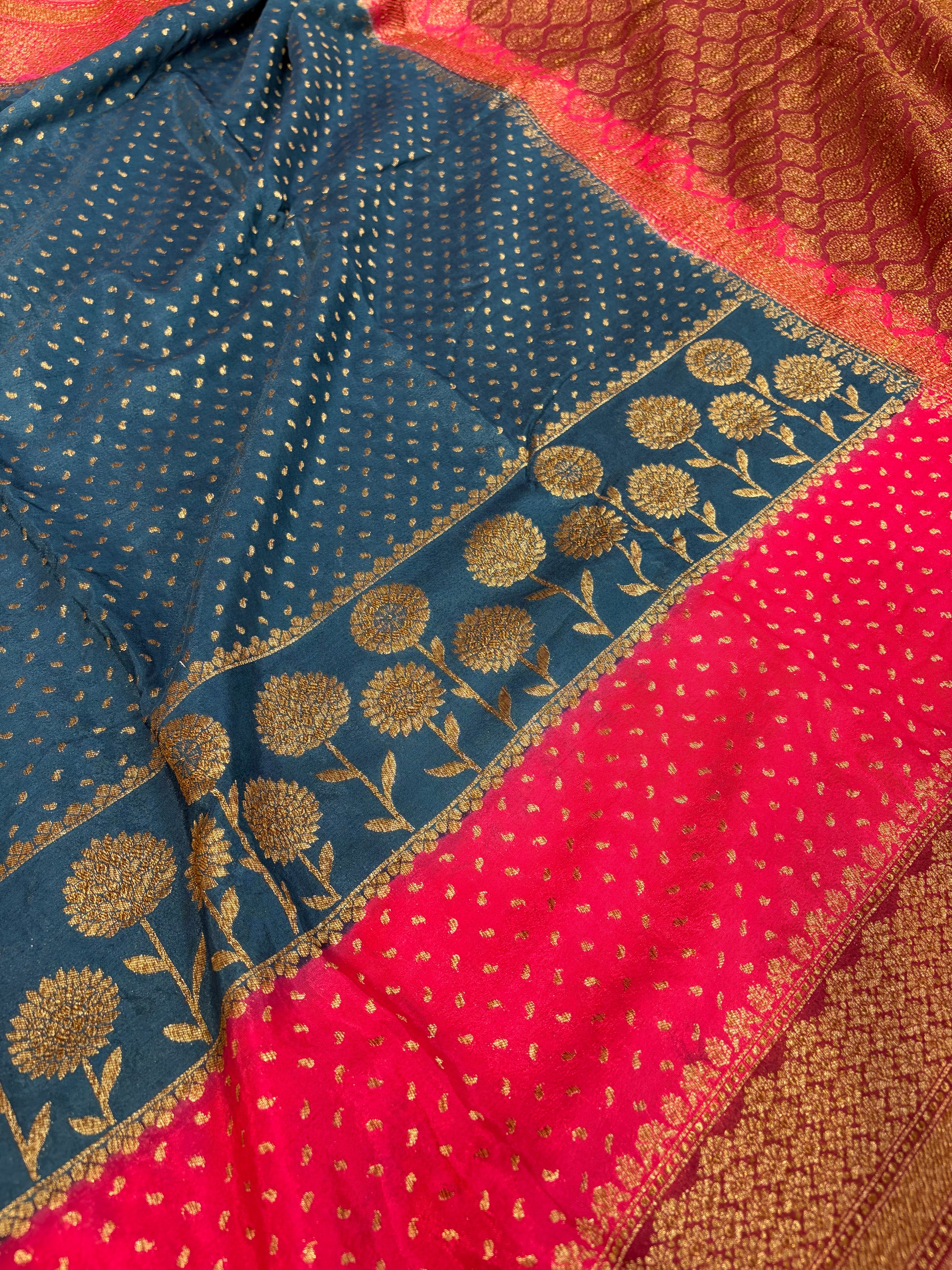 Beautiful Banarasi crepe silk saree