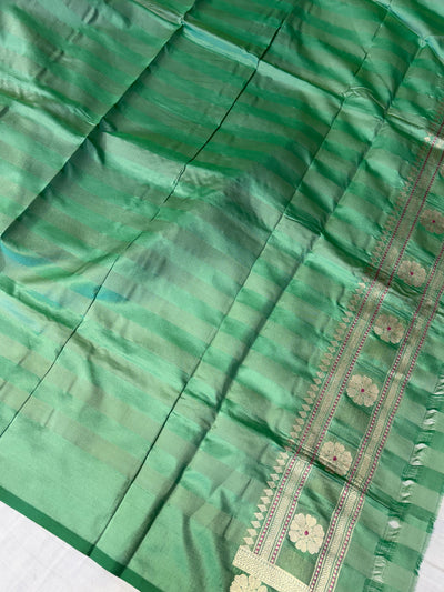 Handwoven pure Kora katan silk saree