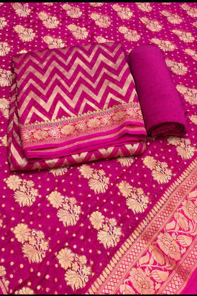 Pure handloom Georgette Suit Set