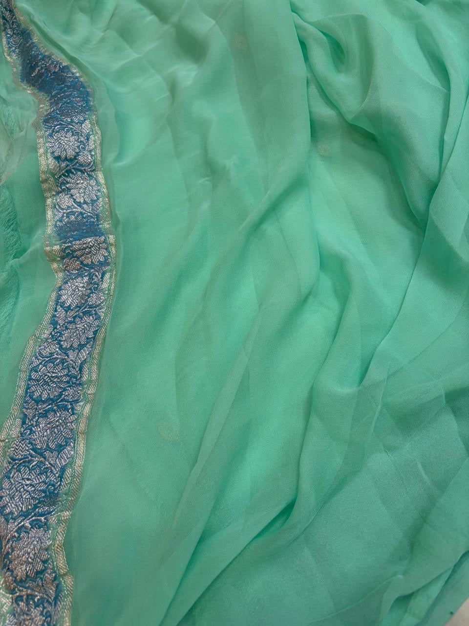 PURE KHADDI CHIFFON SILK SAREE IN 3D COLOUR