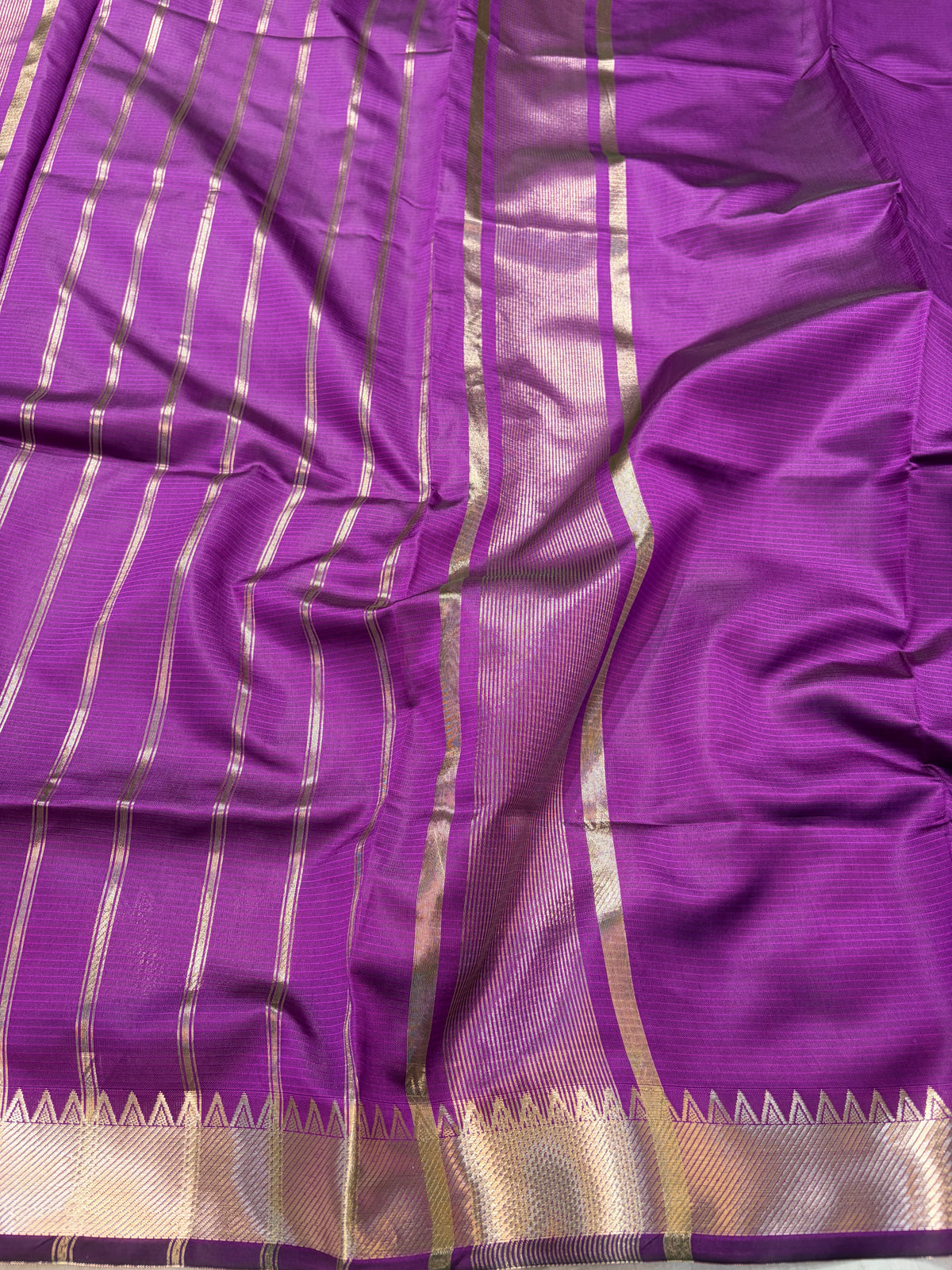 Banarasi soft silk saree in purple colour