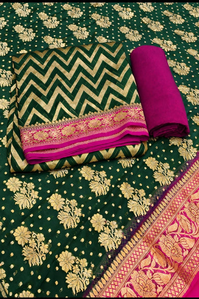 Pure handloom Georgette Suit Set