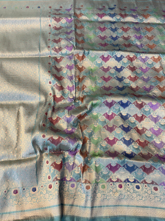 Handwoven pure Rangkat katan silk saree