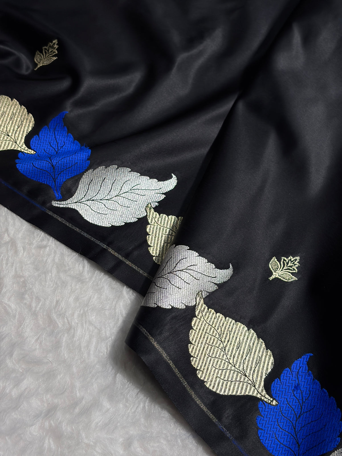 Beautiful Mashru silk saree in black colour