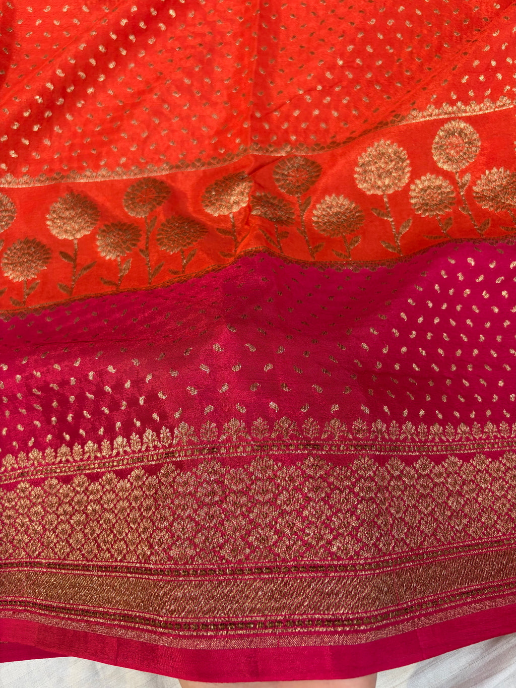 Beautiful Banarasi crepe silk saree