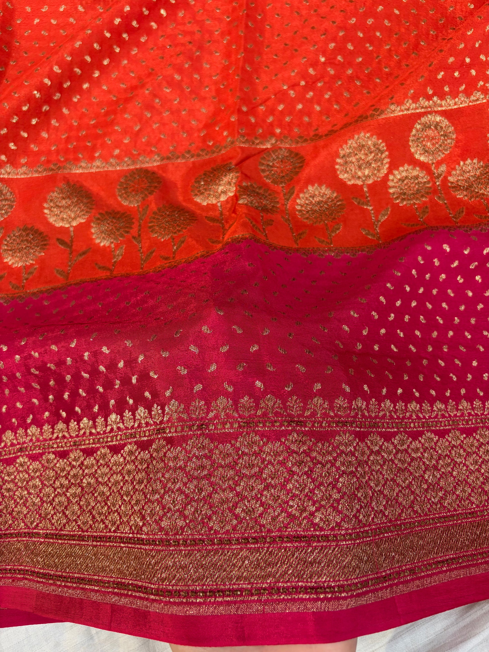 Beautiful Banarasi crepe silk saree