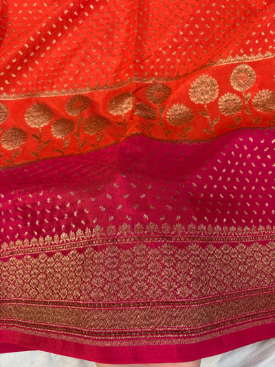 Beautiful Banarasi crepe silk saree