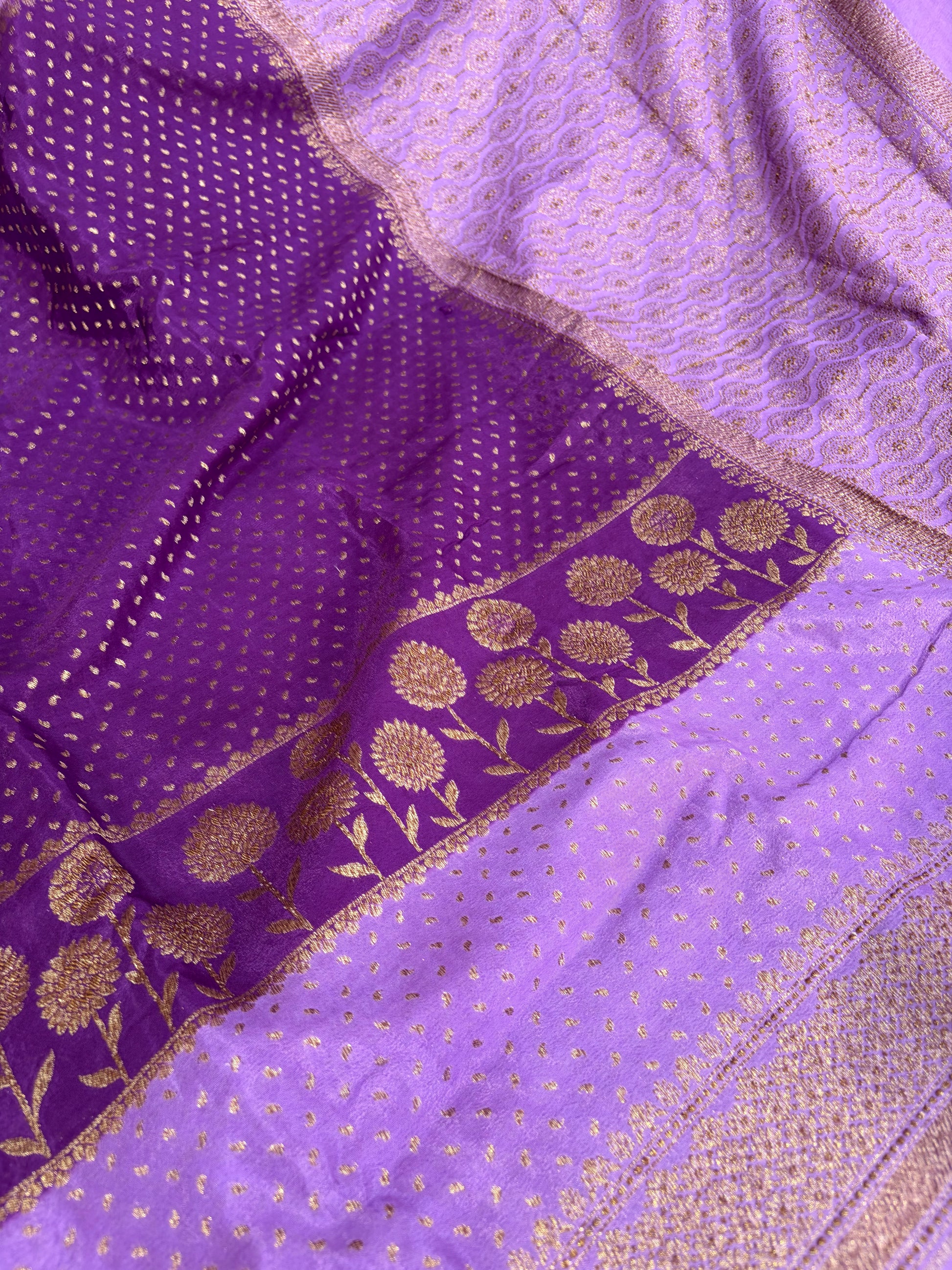 Beautiful Banarasi crepe silk saree