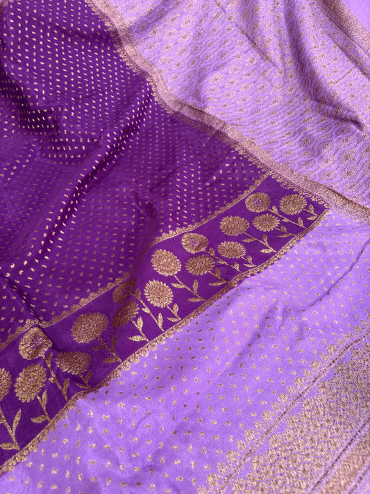 Beautiful Banarasi crepe silk saree